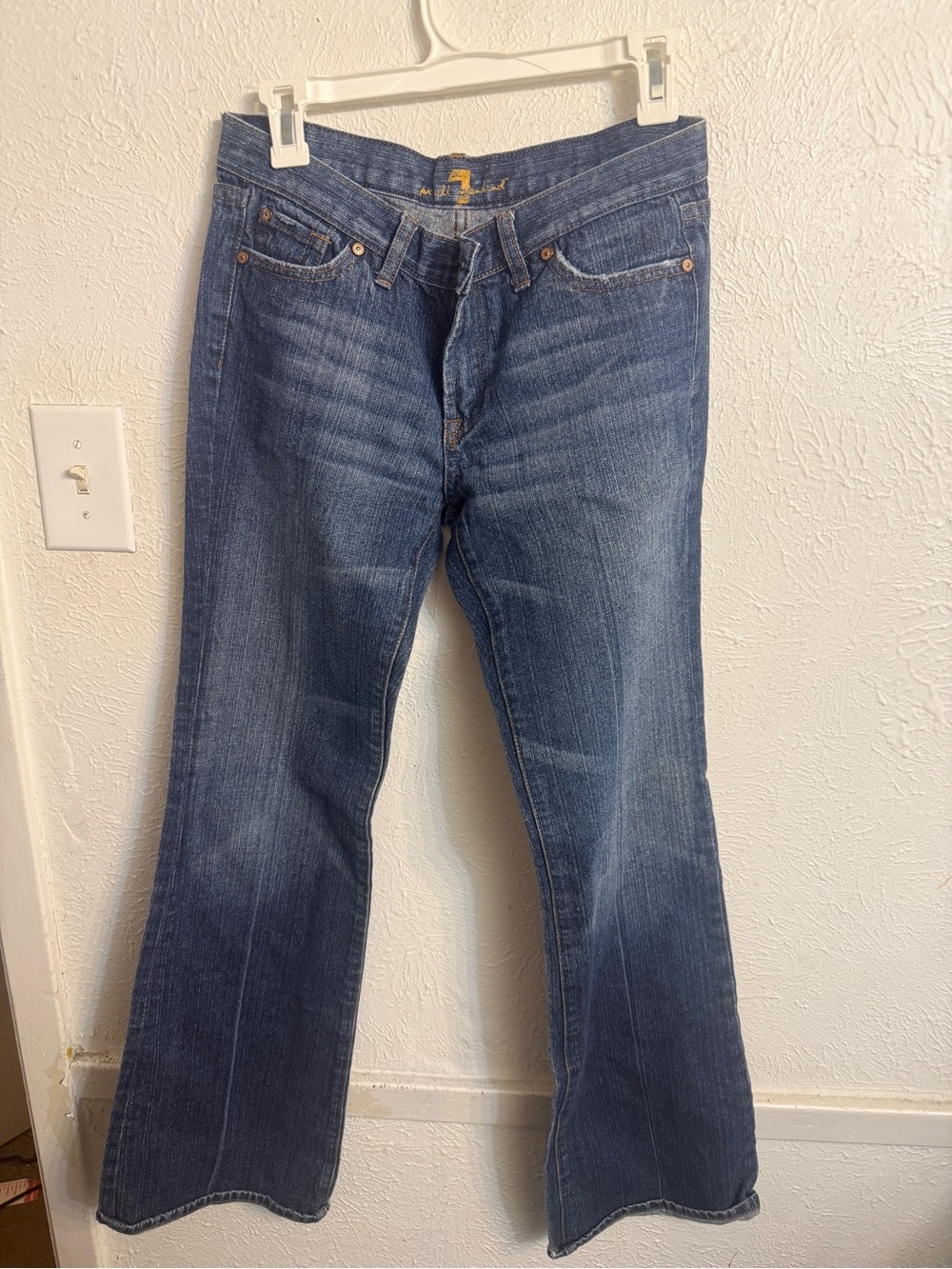Vintage 7 Women’s Blue Denim Jeans - Classic Flare